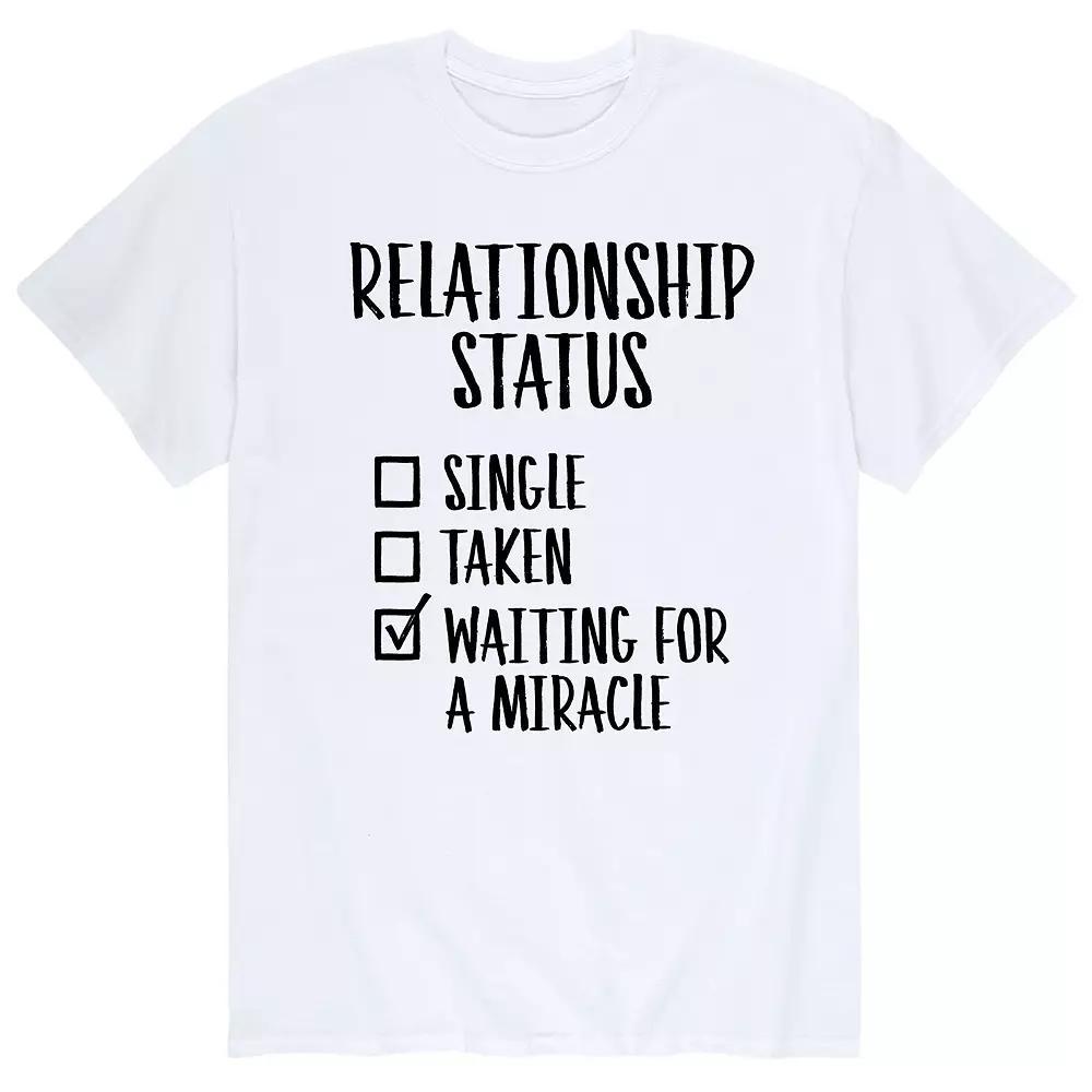 Men's Relationship Status Checklist Tee, Size: Large, Gray Product Image