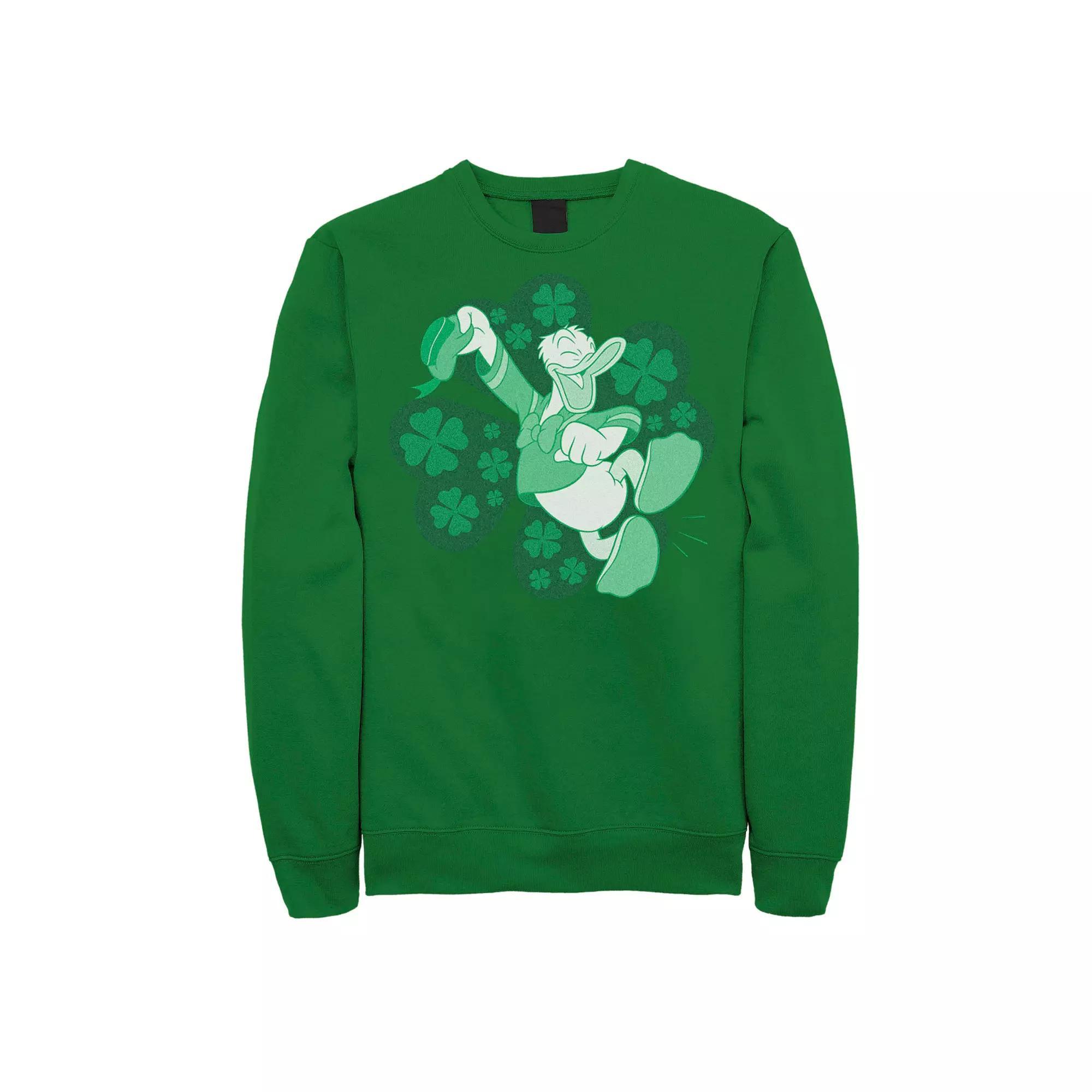 Disney's Mickey and Friends St. Patrick's Day Donald Duck Men's Sweatshirt, Size: XL, Kelly Product Image
