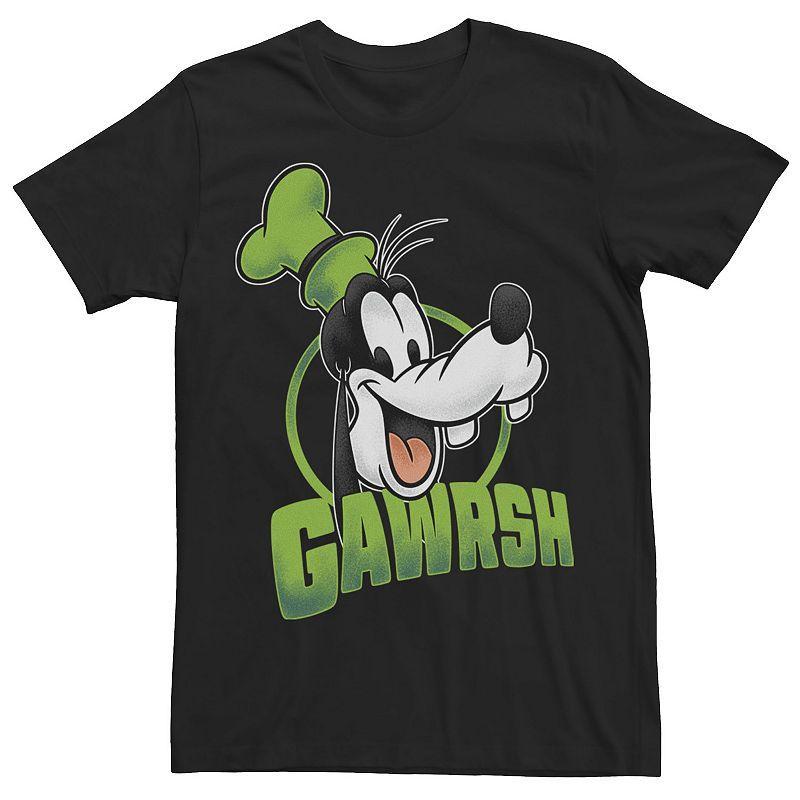 Disney's Mickey And Friends Goofy Gawrsh Portrait Men's Tee, Size: XXL, Black Product Image