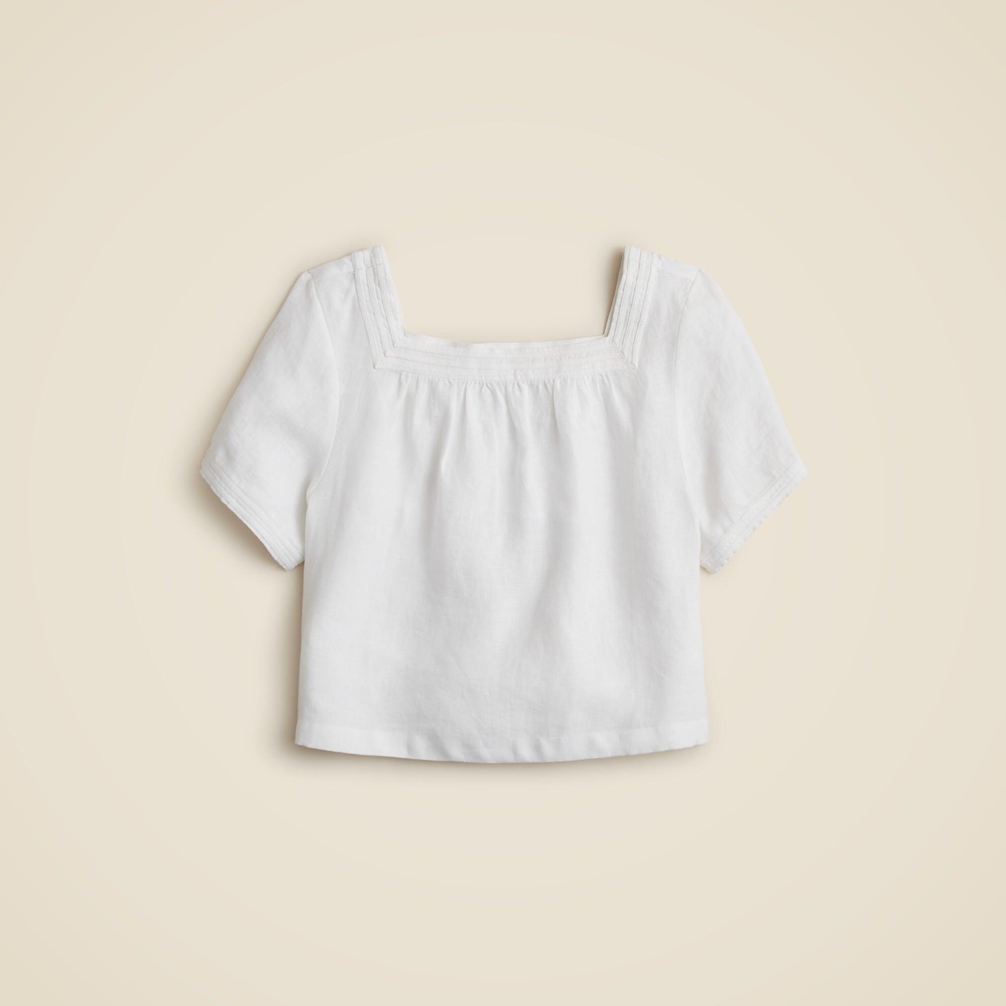 Sailor squareneck top in linen Product Image