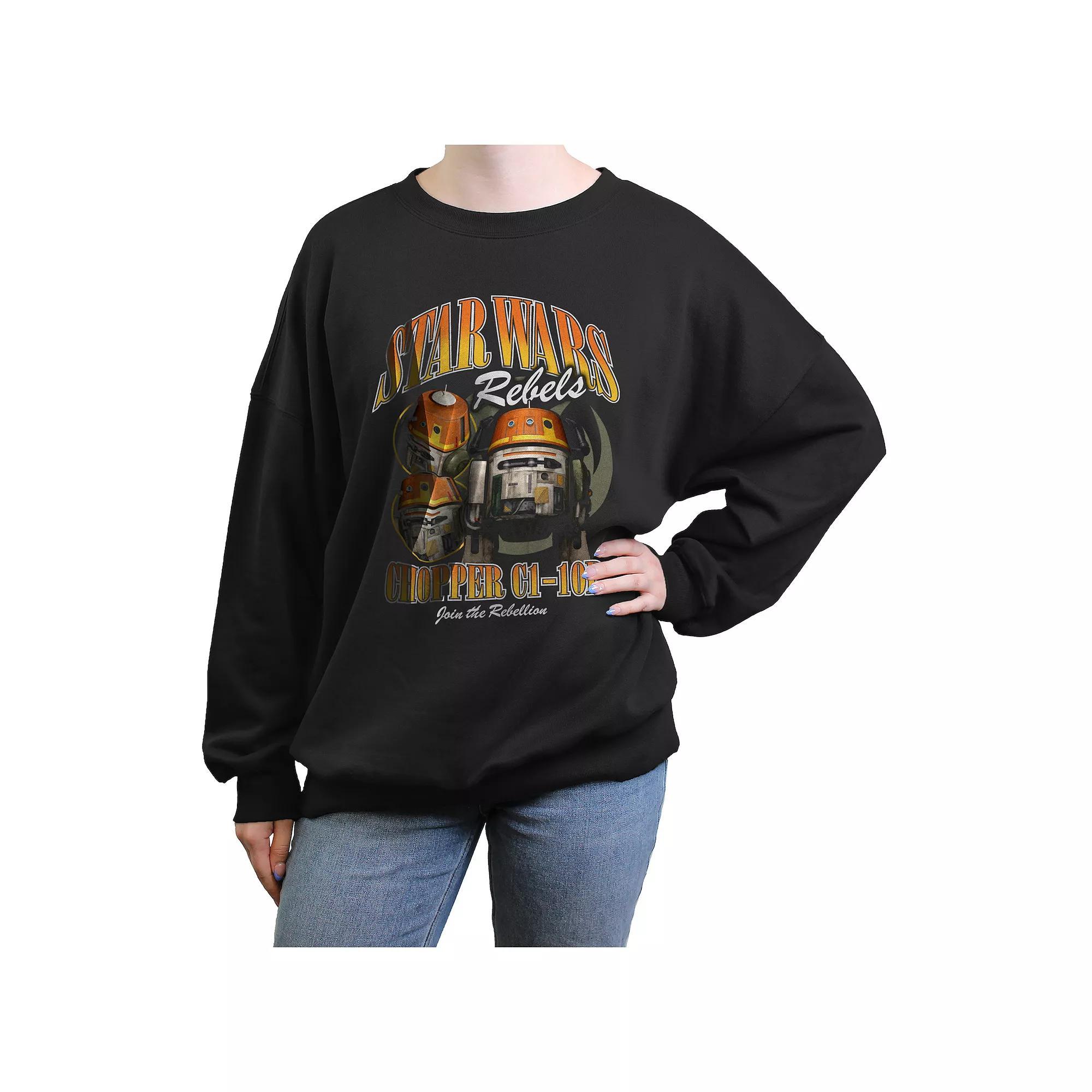 Juniors' Mardi Gras Crew Long Sleeve Graphic Fleece, Girl's,  Product Image