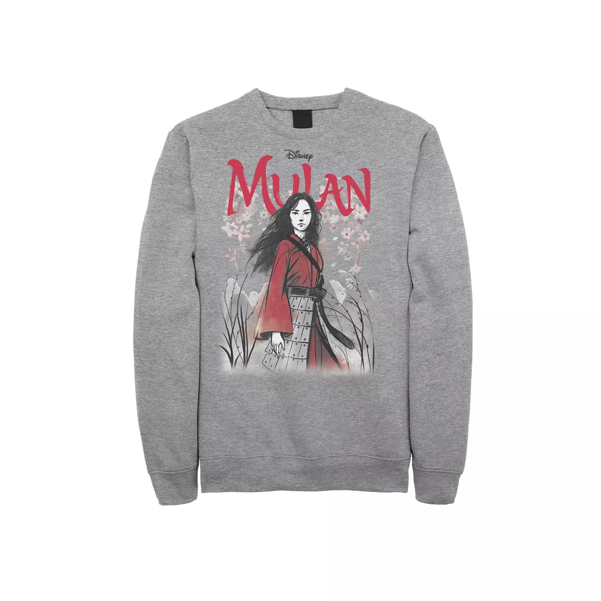 Disney's Mulan Floral Watercolor Logo Men's Sweatshirt,  Product Image