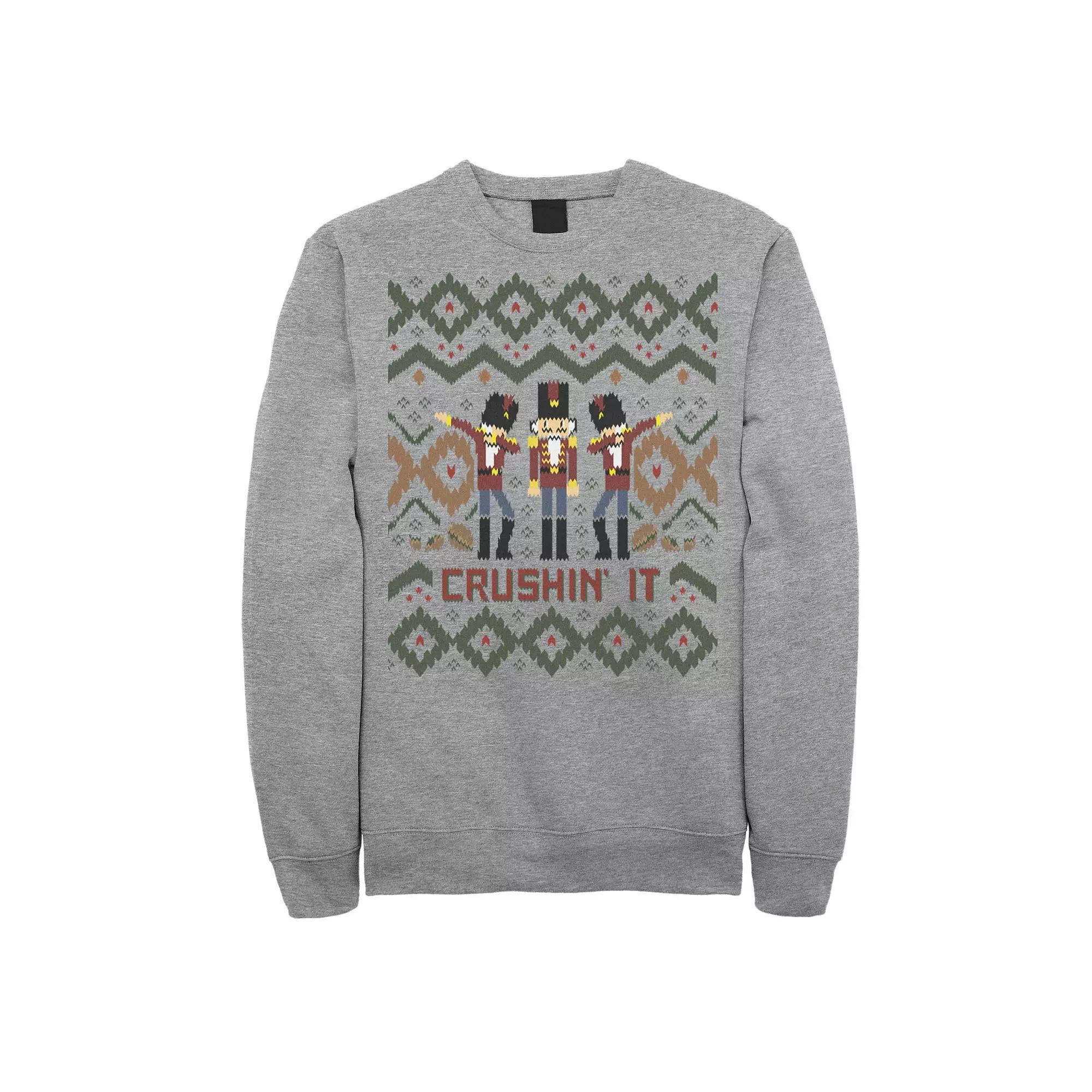 Men's Nut Cracker "Crushin' It" Christmas Sweatshirt,  Product Image
