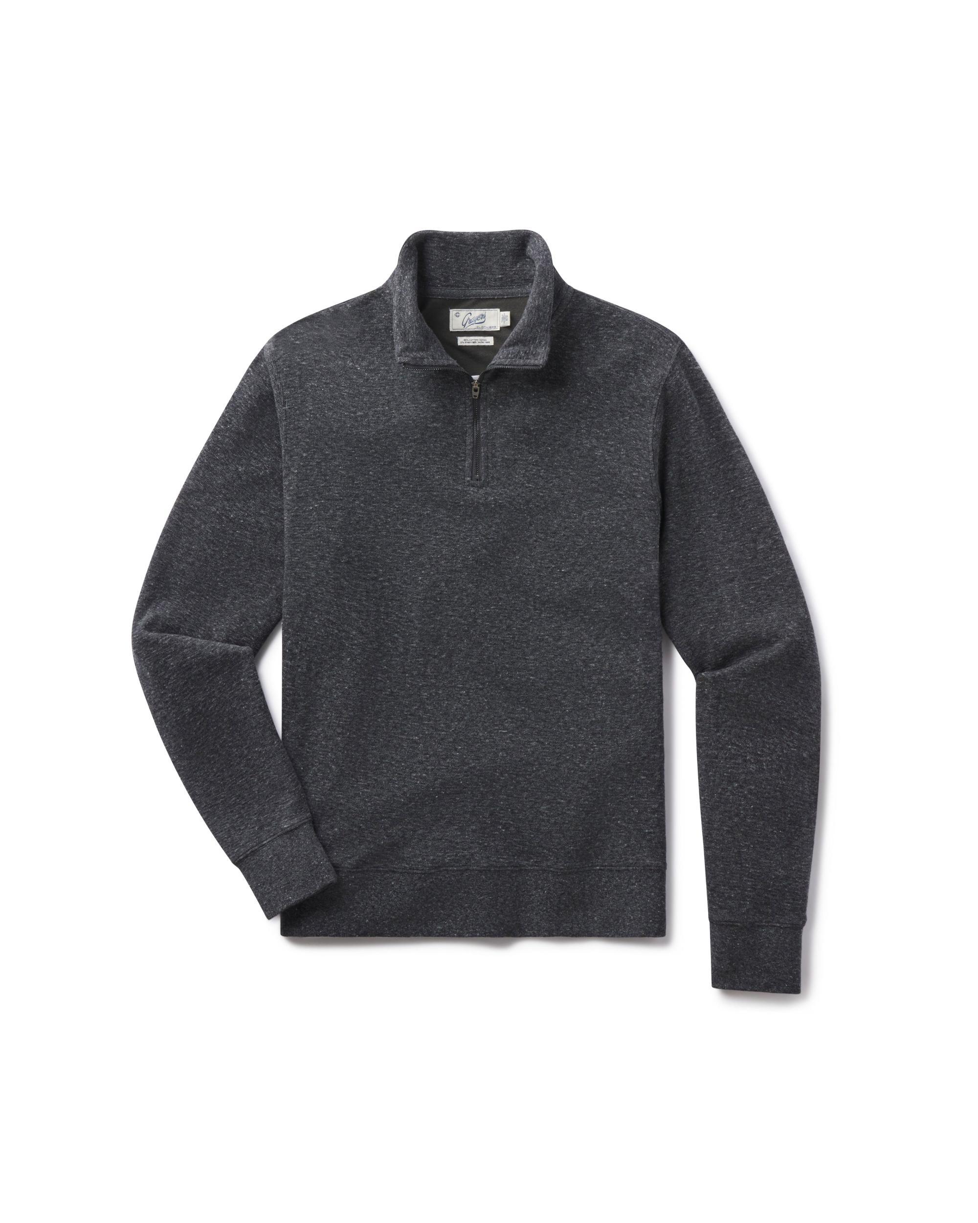 New Windsor Double Cloth 1/4 Zip Mock - Charcoal Heather Product Image