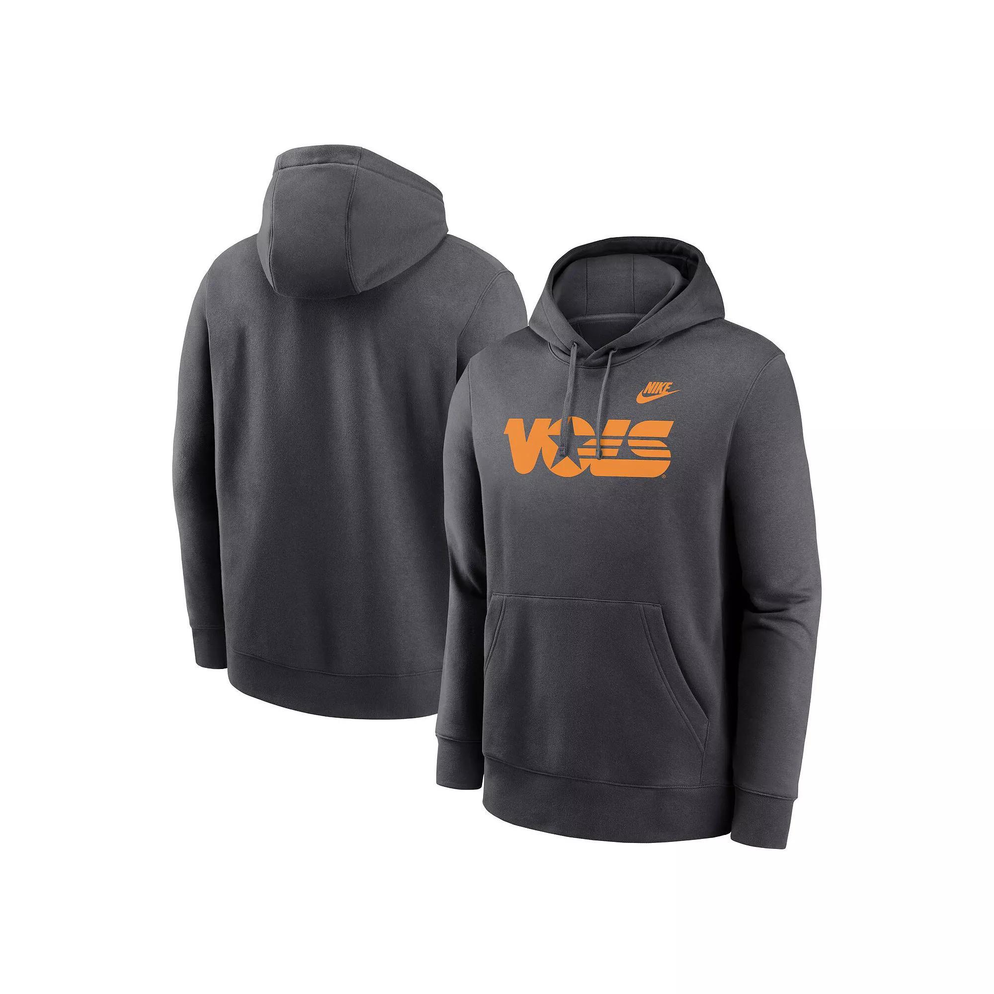 Men's Nike Anthracite Tennessee Volunteers Primetime Evergreen Club Fleece Pullover Hoodie,  Product Image