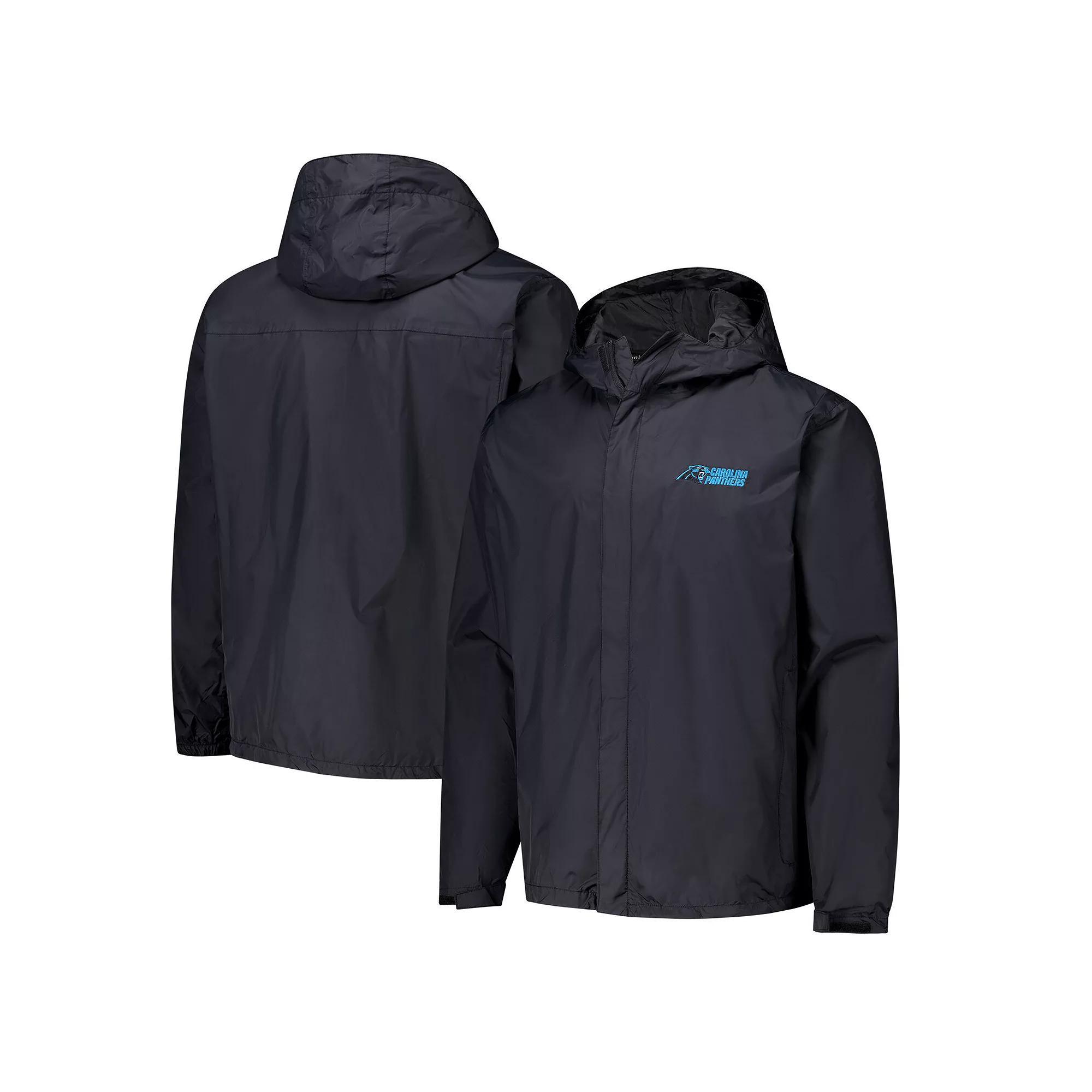 Men's Dunbrooke Black Carolina Panthers Tropic Waterproof Packable Full-Zip Hoodie Jacket,  Product Image