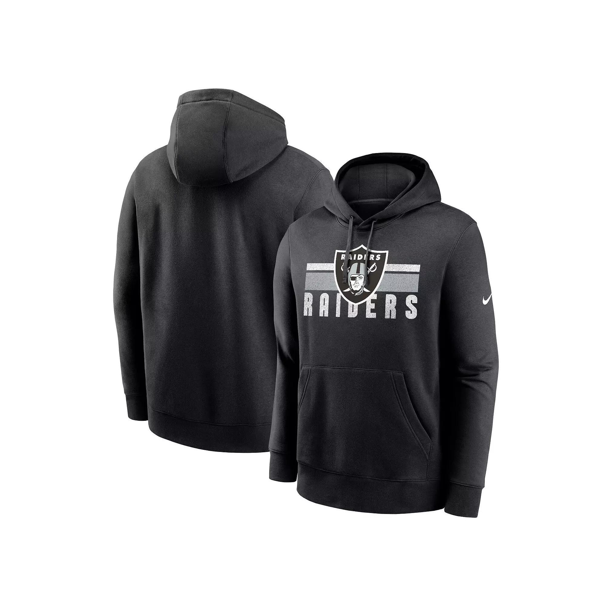 Men's Nike Black Las Vegas Raiders Club Fleece Pullover Hoodie, Size: Small, Lvr Black Product Image