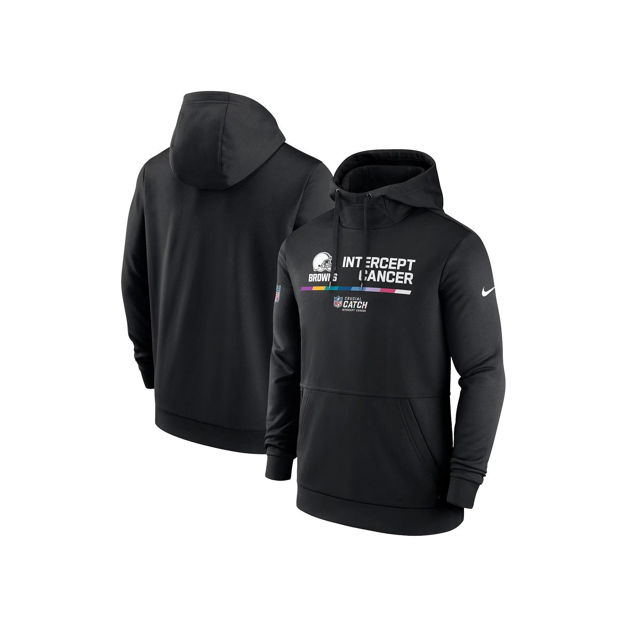 Men's Nike Black Cleveland Browns 2022 NFL Crucial Catch Therma Performance Pullover Hoodie, Size: 2XL Product Image