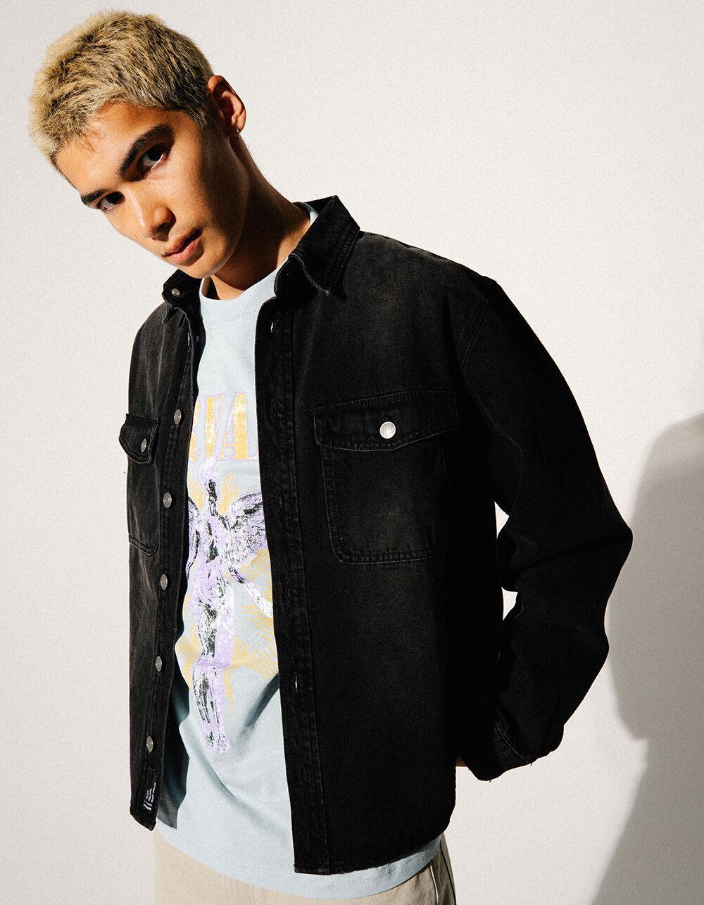 RSQ Mens Denim Overshirt - MEDIUM INDIGO Product Image