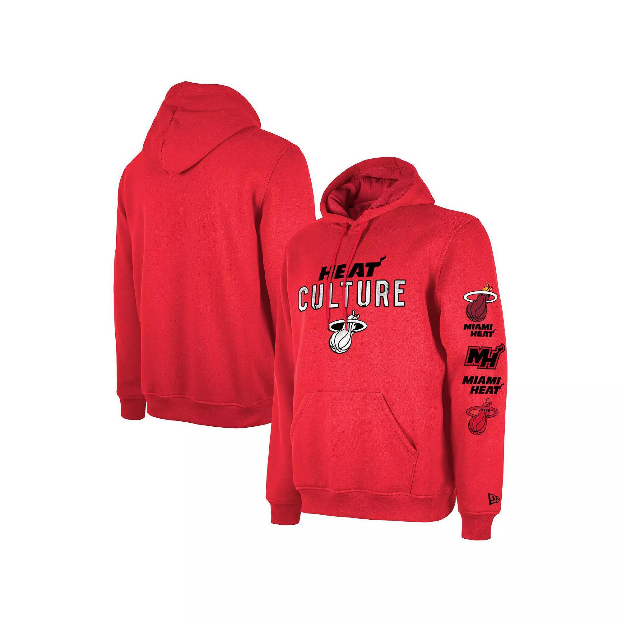 Men's New Era Red Miami Heat 2023/24 City Edition Big & Tall Pullover Hoodie, Size: 2XB Product Image