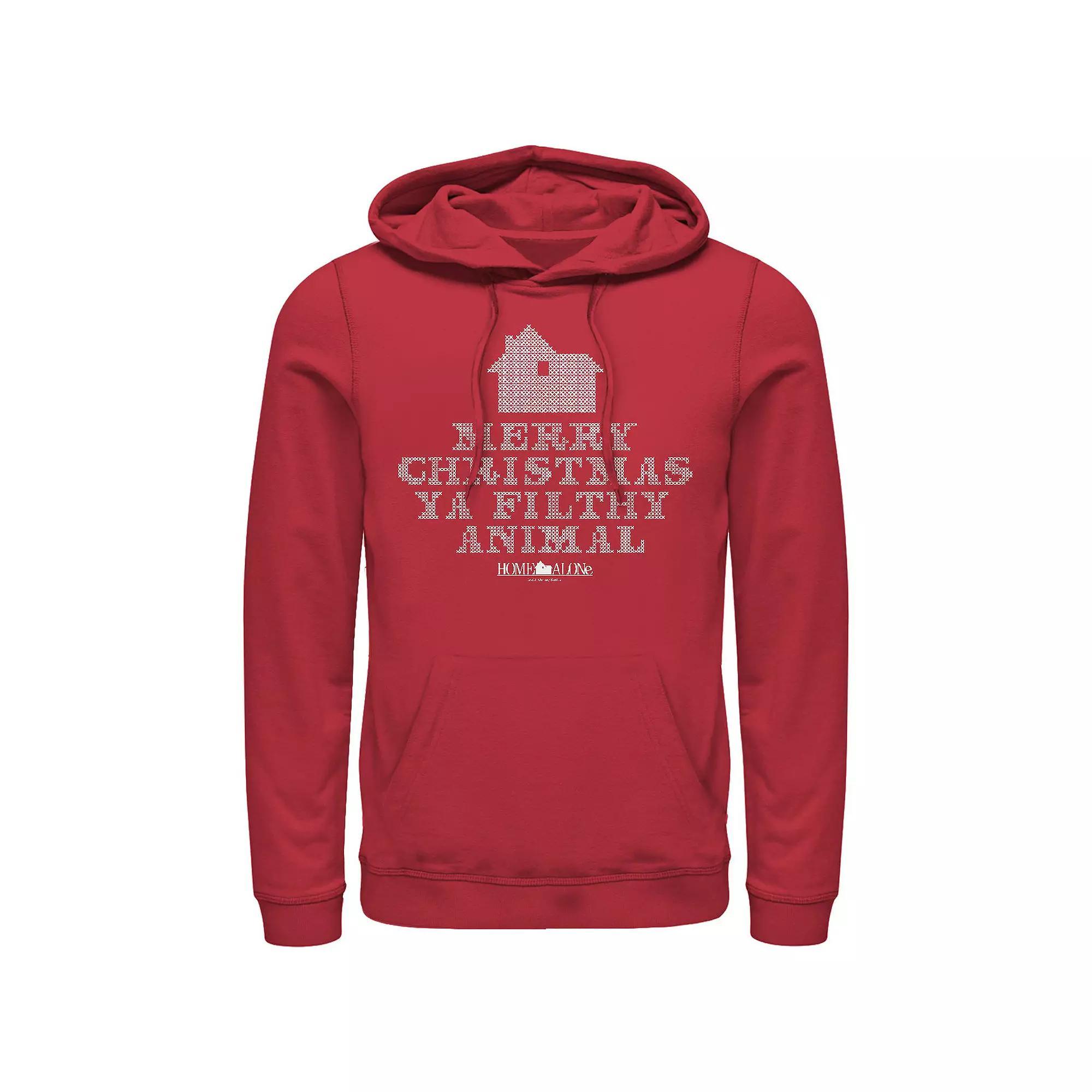 Big & Tall Home Alone Merry Christmas Ya Filthy Animal Graphic Hoodie, Men's,  Product Image