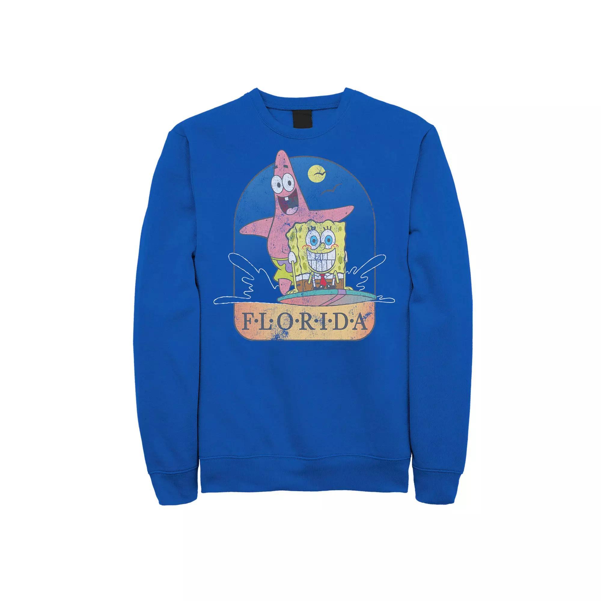 Men's Nickelodeon SpongeBob SquarePants Patrick Florida Surf Poster Sweatshirt,  Product Image
