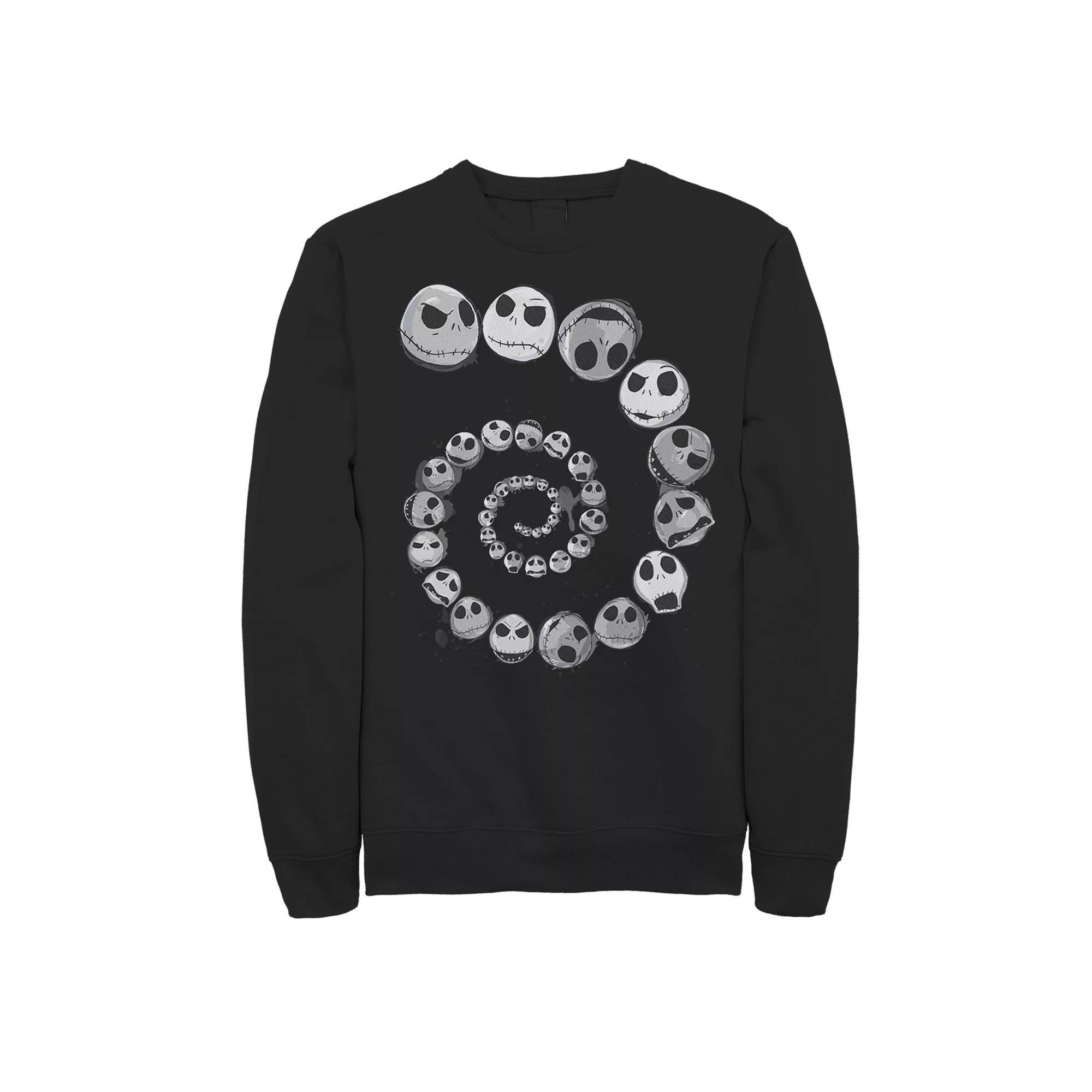 Disney's The Nightmare Before Christmas Jack Emotional Spiral Men's Sweatshirt, Size: Small, Black Product Image