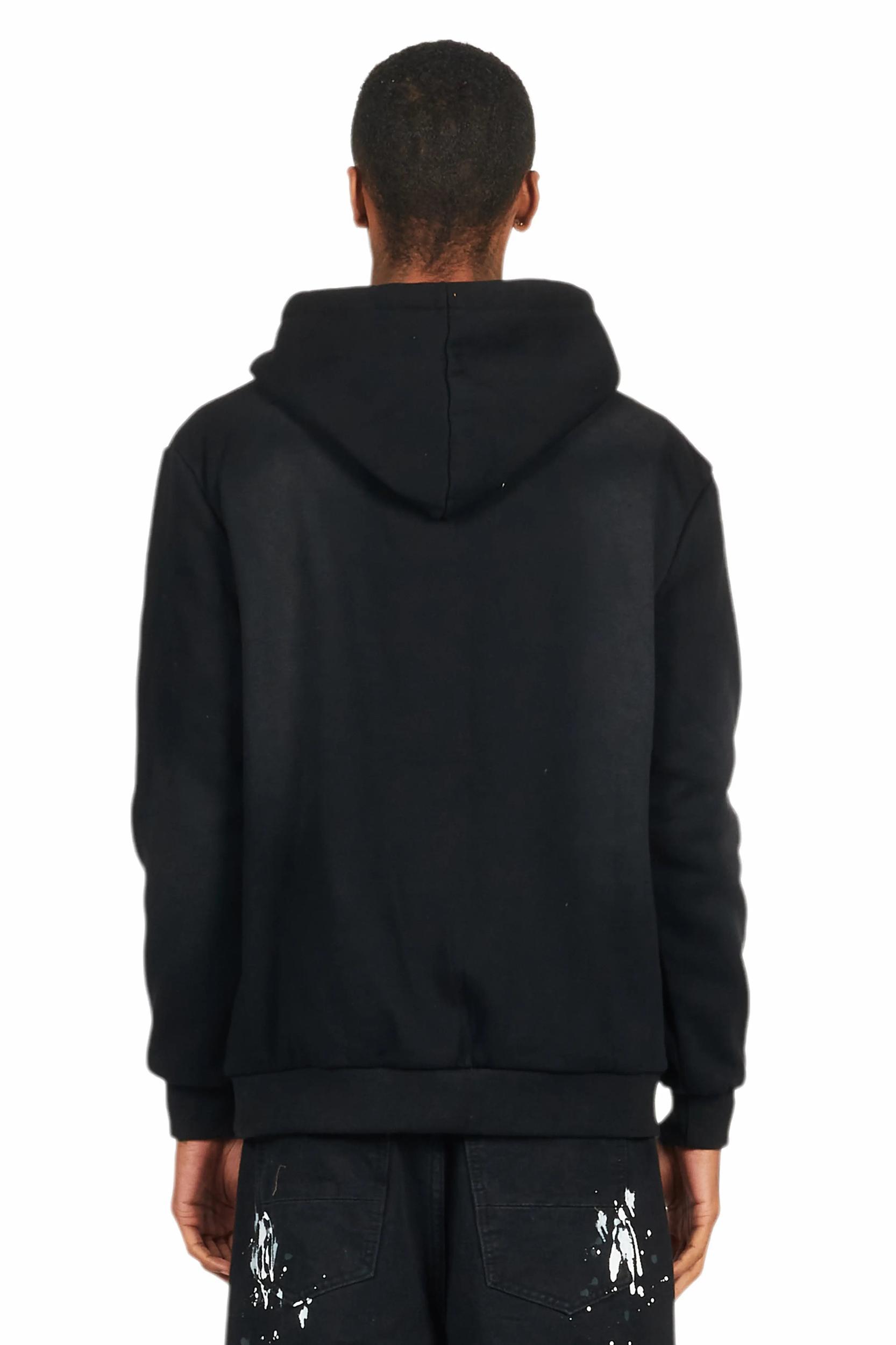 Schmear Black Graphic Hoodie Male Product Image