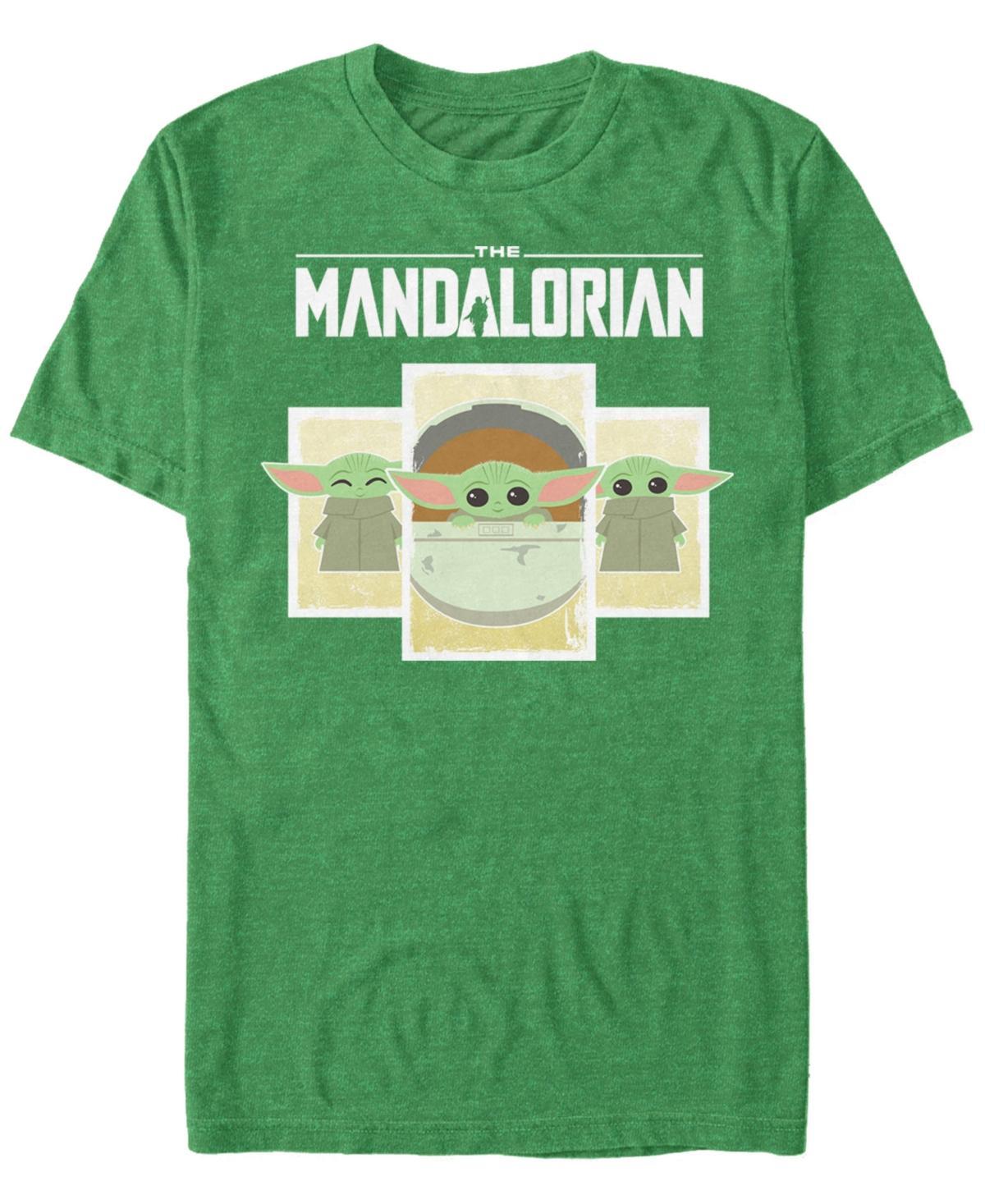 Men's Star Wars The Mandalorian The Child Cartoon Panels Tee, Size: 3XL, Black Product Image