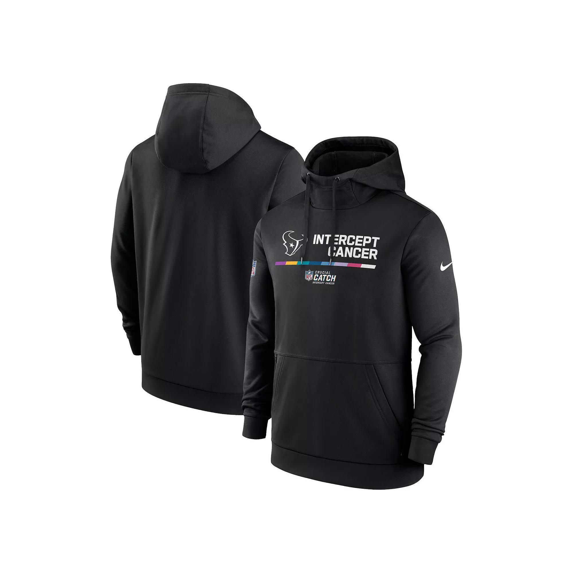 Mens Nike Houston Texans NFL Crucial Catch Therma Performance Pullover Hoodie Product Image