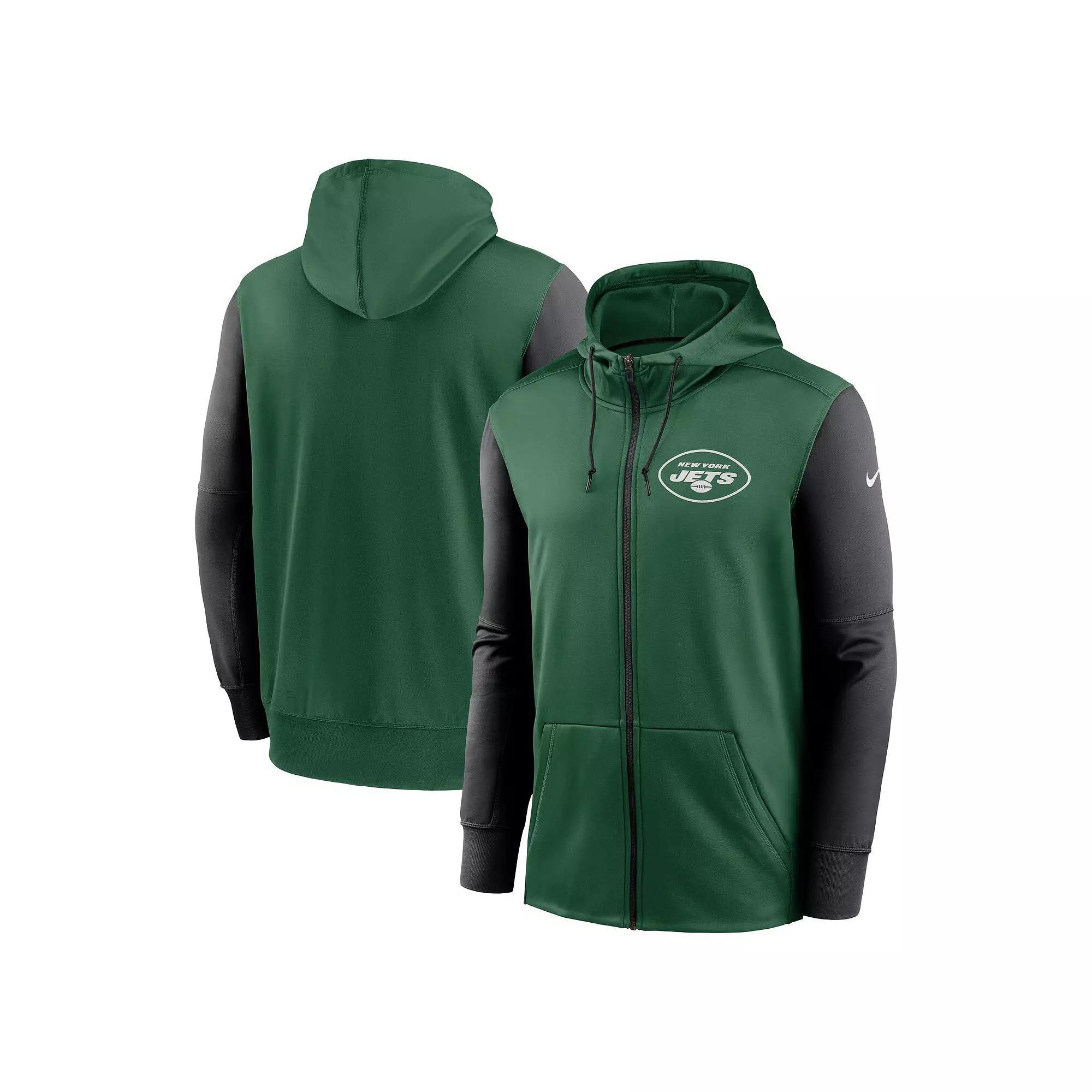 Men's Nike  Green New York Jets Performance Full-Zip Hoodie, Size: 2XL Product Image