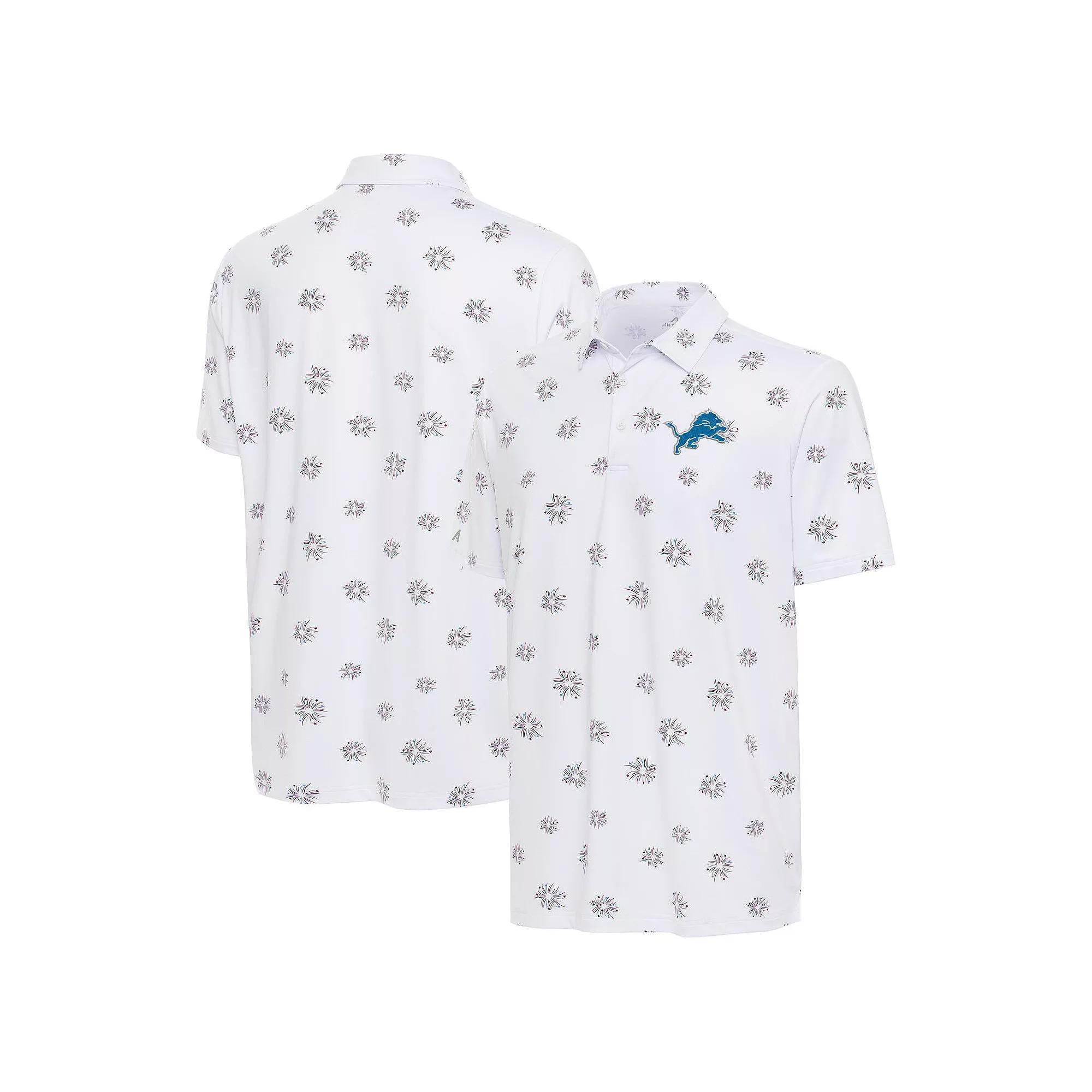 Men's Antigua White Dallas Cowboys Fireworks Polo,  Product Image
