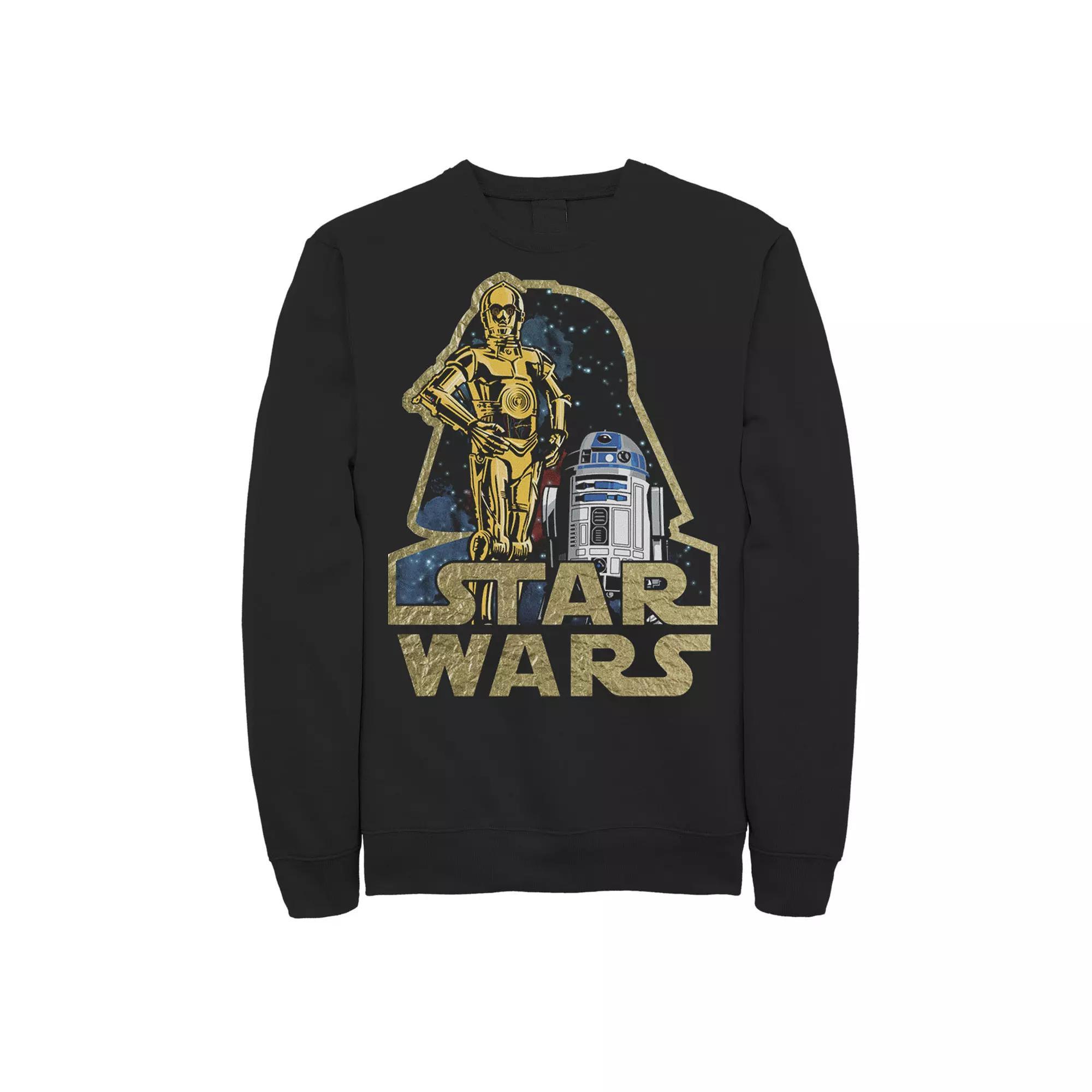 Men's Star Wars Inside R2-D2 Schematic Sweatshirt, Size: Small, Blue Product Image