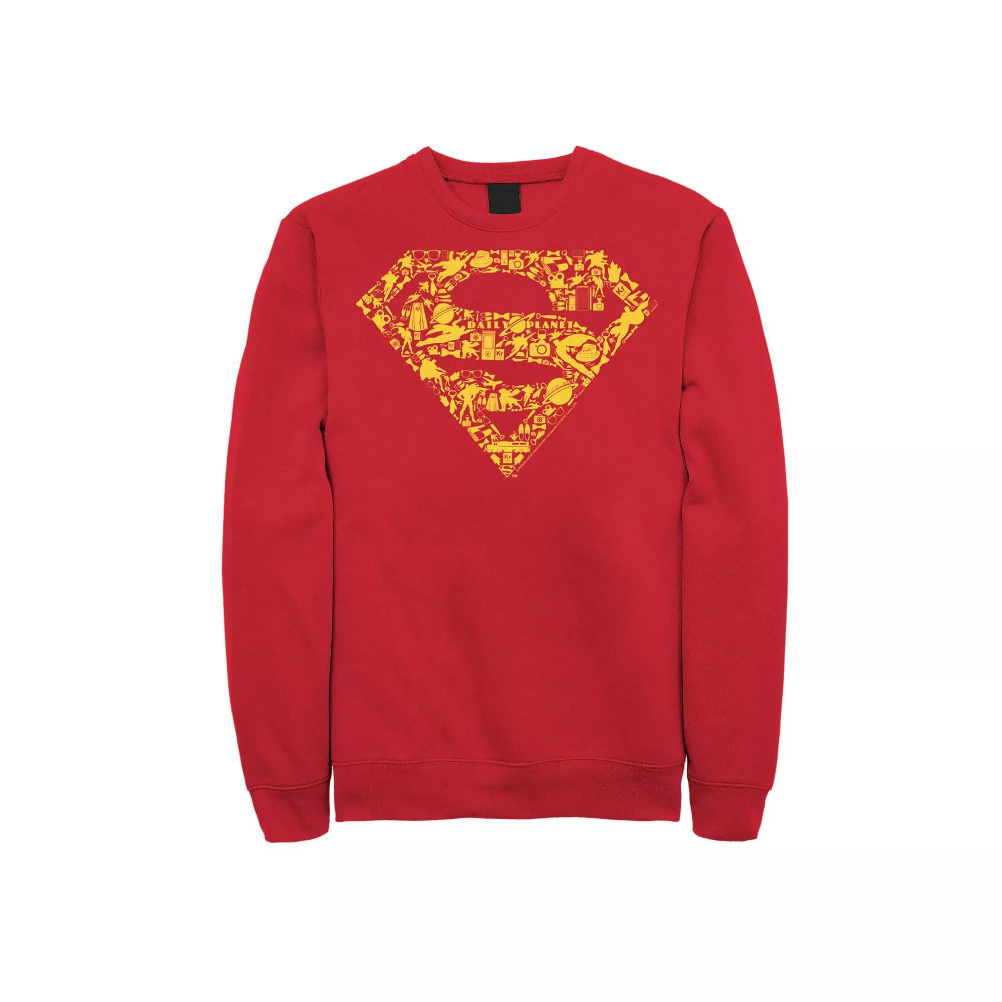 Men's DC Comics Superman Gadgets Chest Logo Sweatshirt, Size: Large, Red Product Image