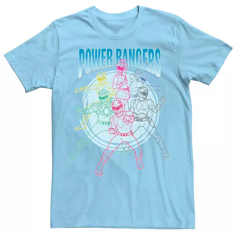 Men's Power Rangers Outlines Group Shot Tee,  Product Image