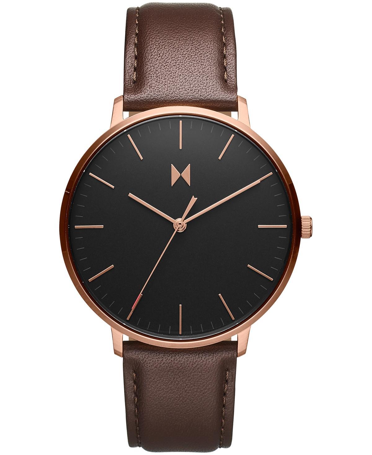 MVMT Mens Legacy Slim Panther Black Leather Strap Watch Product Image