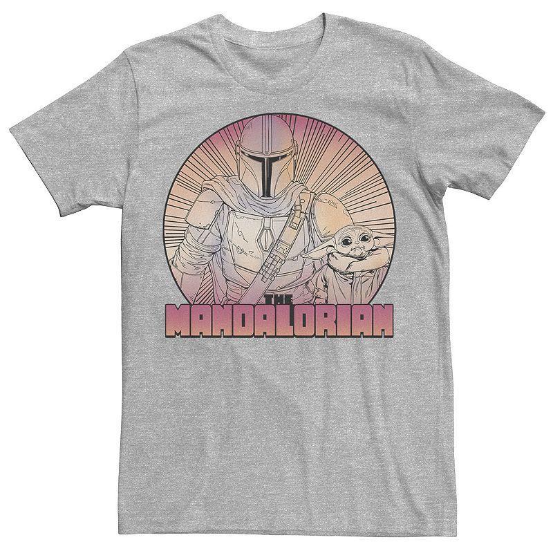 Mens Star Wars The Mandalorian The Child Gradient Line Art Tee Athletic Grey Product Image