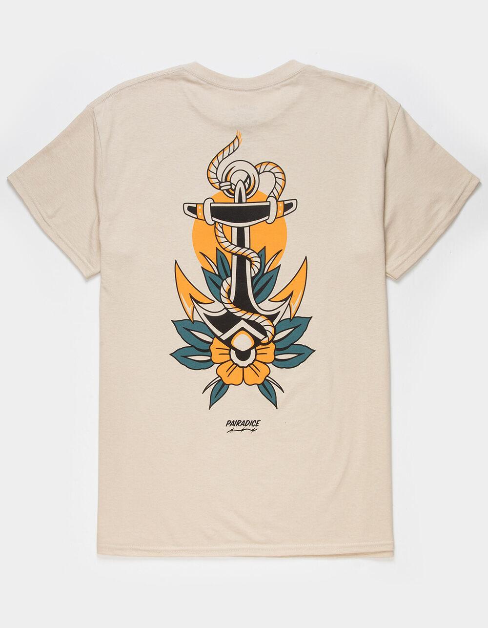WELCOME TO PAIRADICE Anchor Mens Tee - SAND Product Image