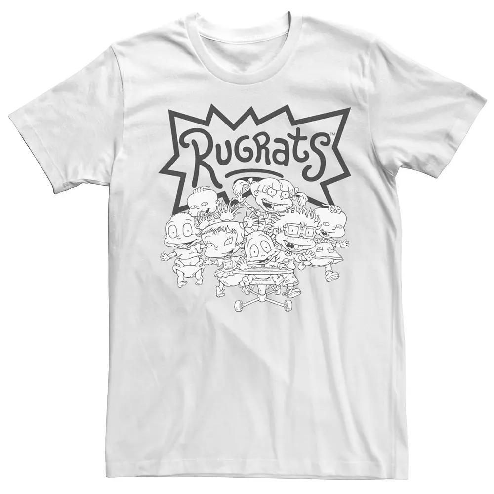 Men's Rugrats Outline Group Logo Tee, Size: XL, White Product Image