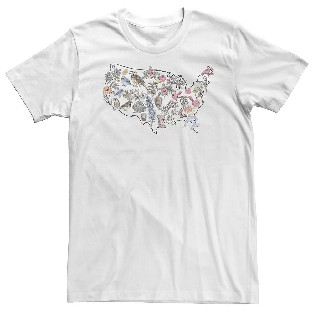 Big & Tall Americana United States State Icons Tee, Men's,  Product Image