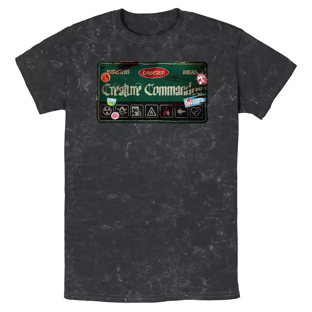 Men's Creature Commandos Danger Sign Mineral Wash Graphic Tee,  Product Image