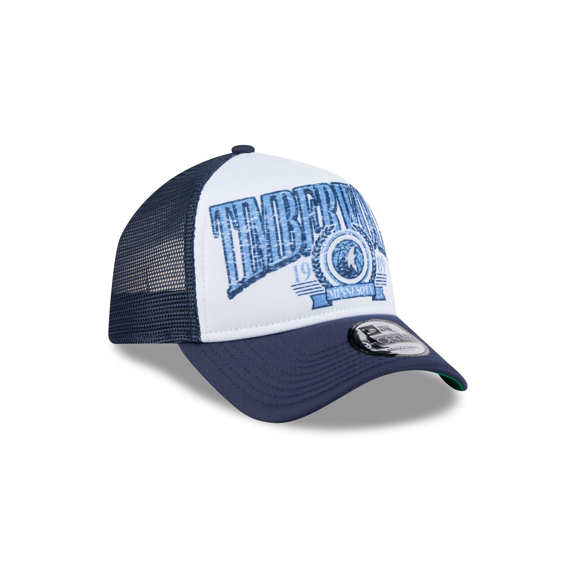 Minnesota Timberwolves Distressed 9FORTY A-Frame Trucker Hat Male Product Image