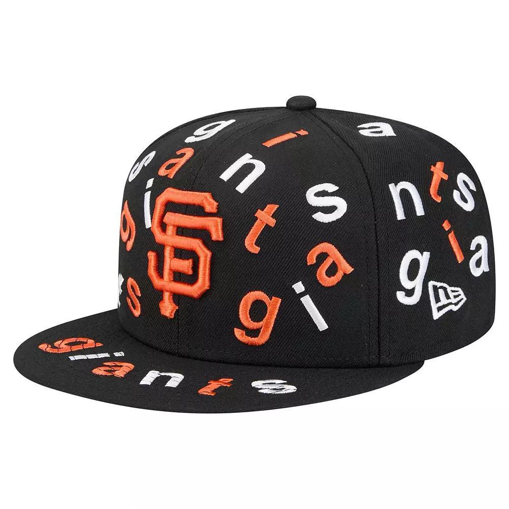 Men's New Era Black San Francisco Giants Team Confetti 59FIFTY Fitted Hat,  Product Image