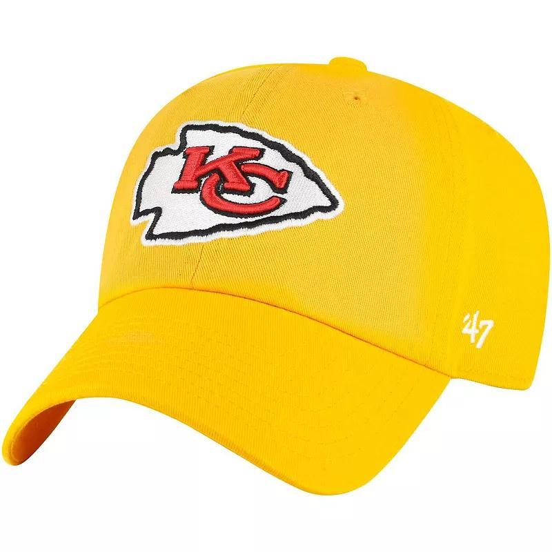 Mens 47 Brand Gold Kansas City Chiefs Secondary Clean Up Adjustable Hat Product Image