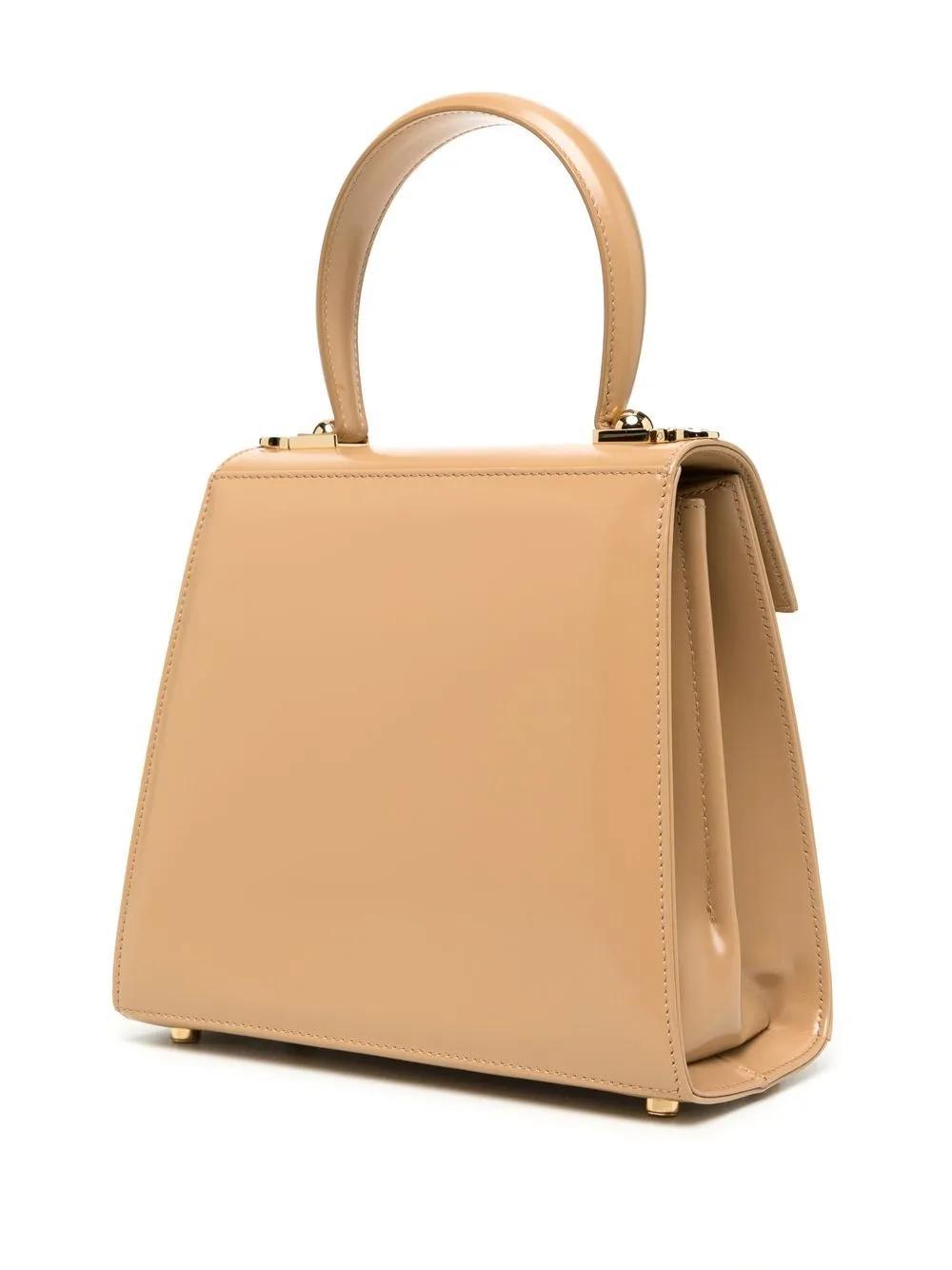 FERRAGAMO Small Iconic Top Handle Bag In Brown Product Image