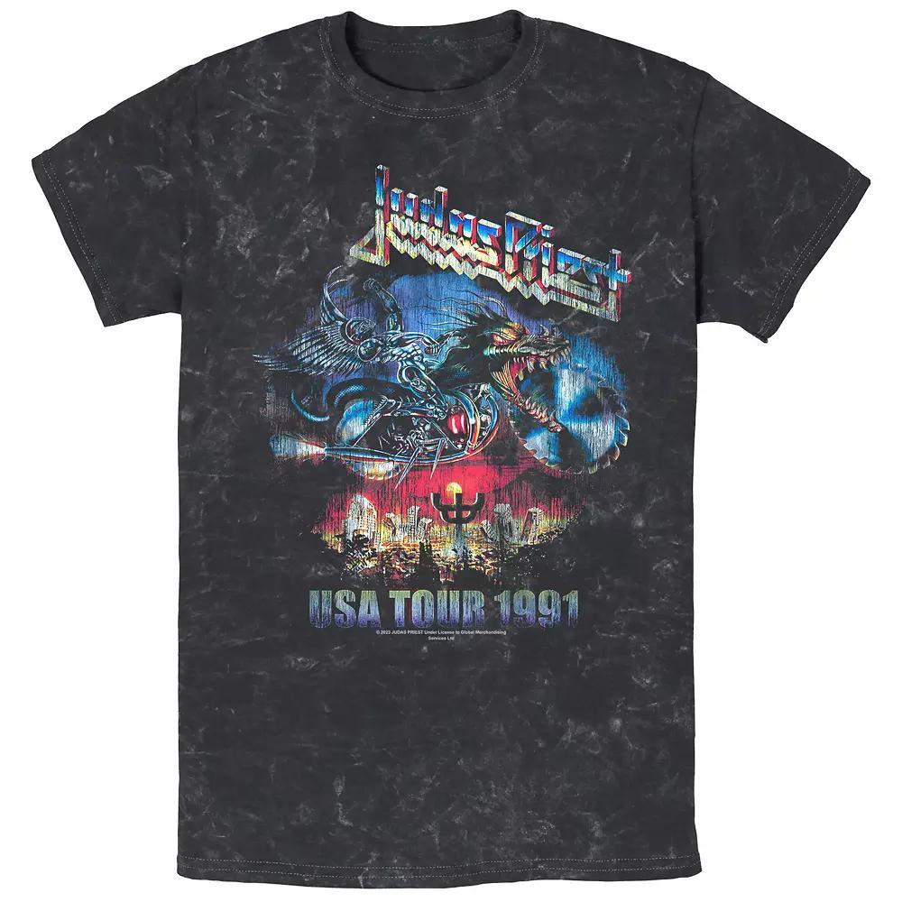 Men's Judas Priest USA Tour 1991 Mineral Wash Graphic Tee,  Product Image