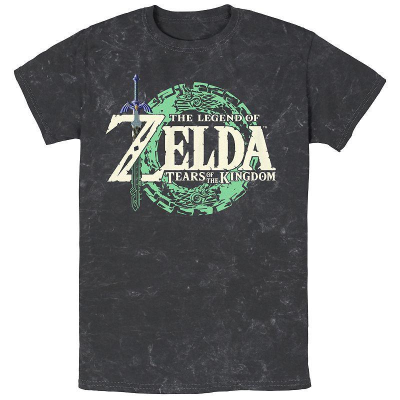 Mens The Legend of Zelda: Tears of the Kingdom Video Game Logo Mineral Wash Graphic Tee Product Image