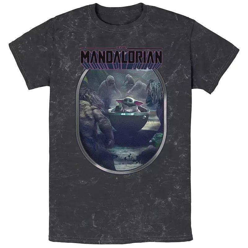 Men's Star Wars The Mandalorian Grogu In Flying Pod Graphic Tee, Size: XXL, Black Product Image