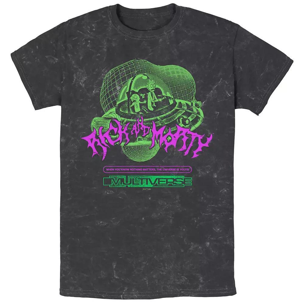 Men's Rick And Morty Multiverse Mineral Wash Graphic Tee,  Product Image