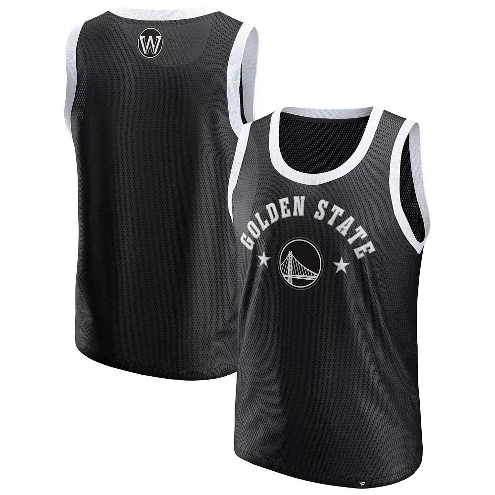 Men's Fanatics  Black Golden State Warriors Mesh Tank Top, Size: 2XL Product Image