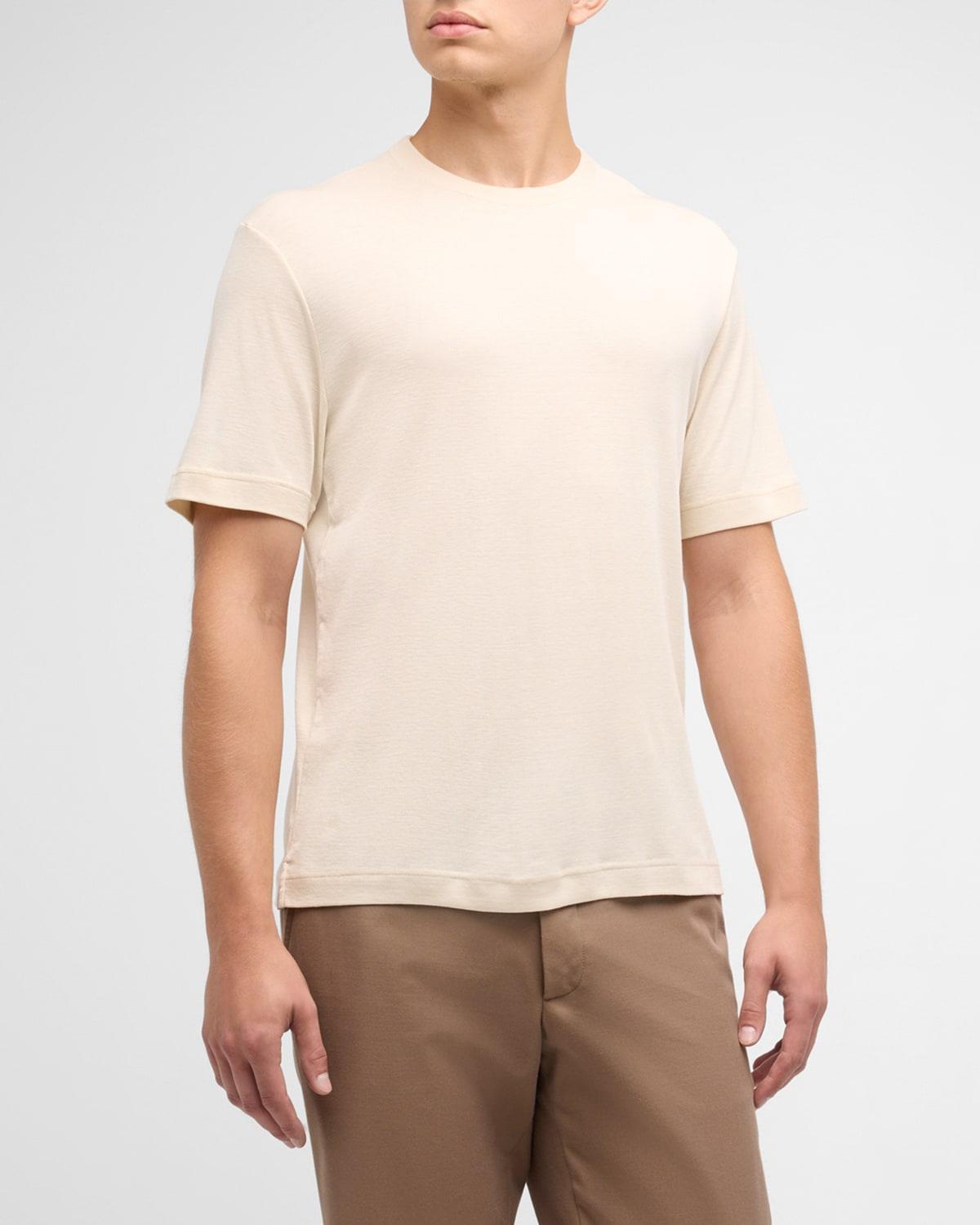 Mens Valpiana Silk and Cotton Rib T-Shirt Product Image