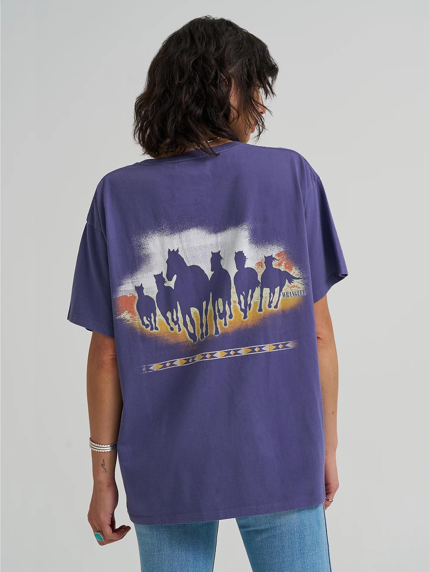 Women's Vintage Horse Graphic Tee in Astral Aura Product Image
