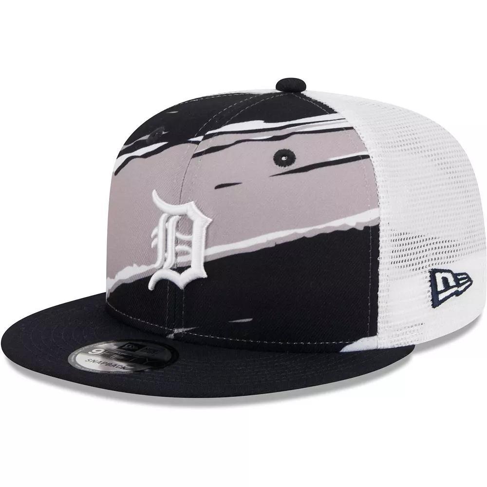 Men's New Era Navy Detroit Tigers Tear Trucker 9FIFTY Snapback Hat, Blue Product Image
