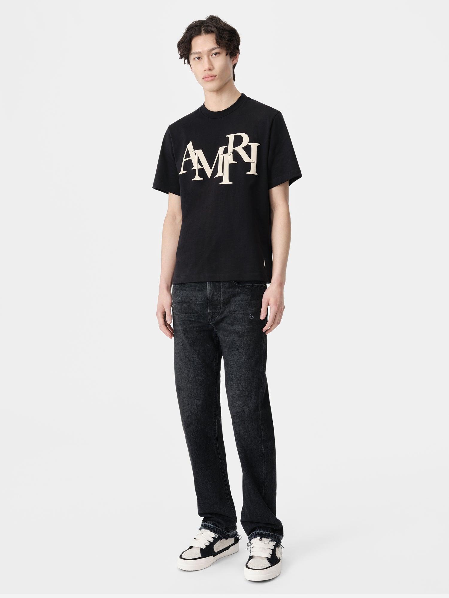 AMIRI STAGGERED TEE - Black Male Product Image