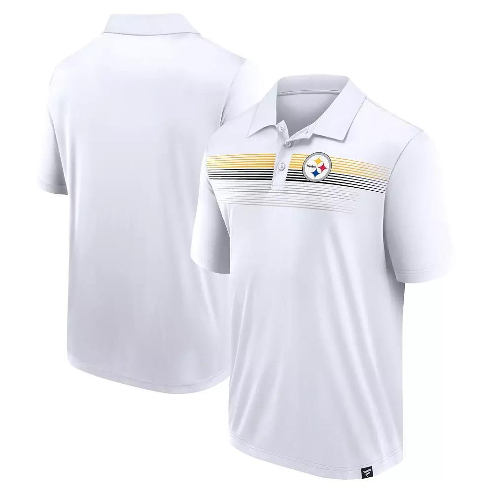 Men's Fanatics White Pittsburgh Steelers Victory For Us Interlock Polo,  Product Image