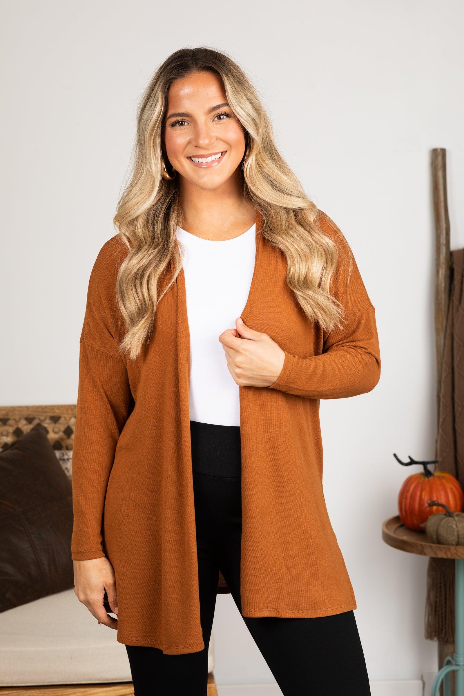 Solid Open Knit Cardigan Product Image