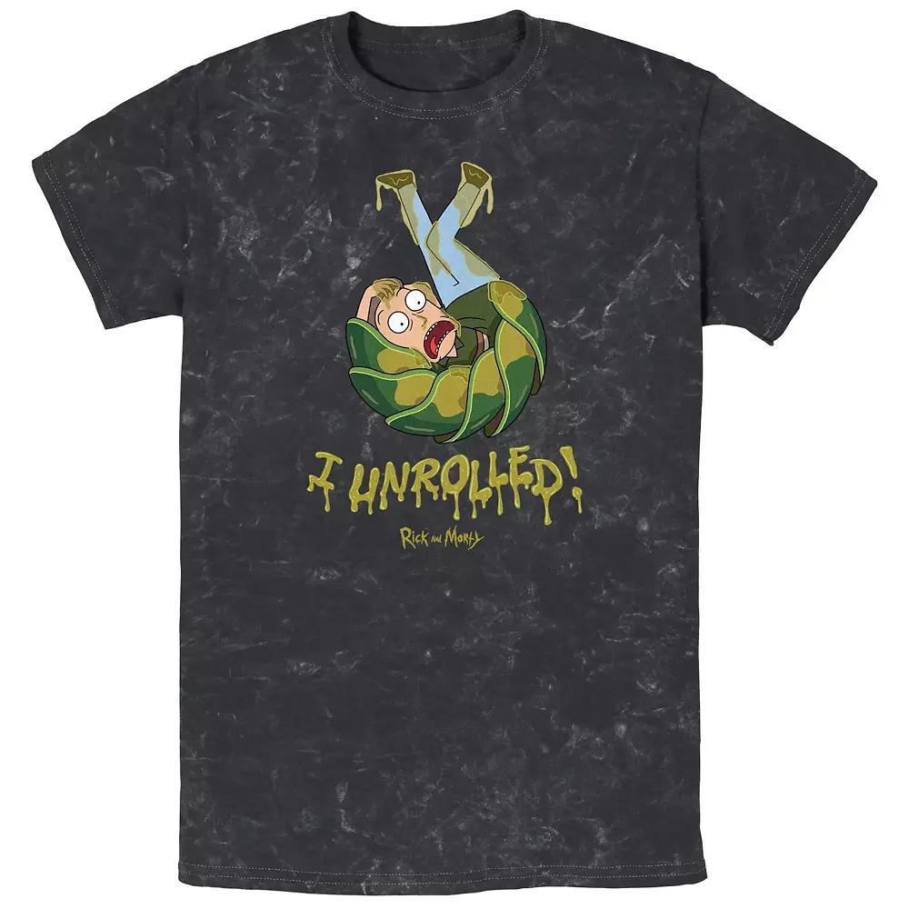 Men's Rick And Morty I Unrolled Mineral Wash Graphic Tee,  Product Image