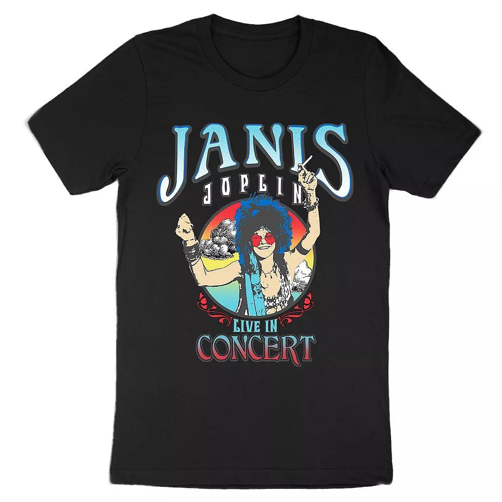 Men's Janis Joplin Graphic Tee, Size: Small, Black Product Image
