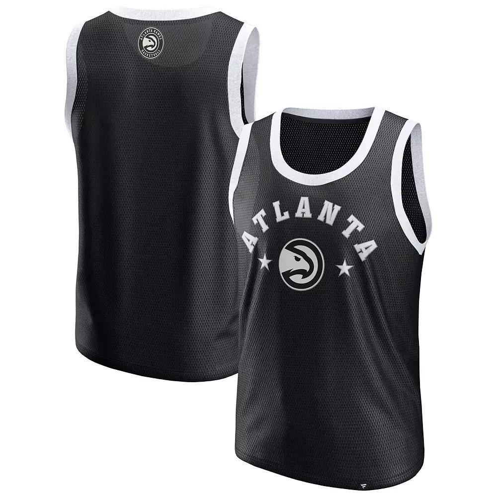 Men's Fanatics Black Atlanta Hawks Mesh Tank Top,  Product Image