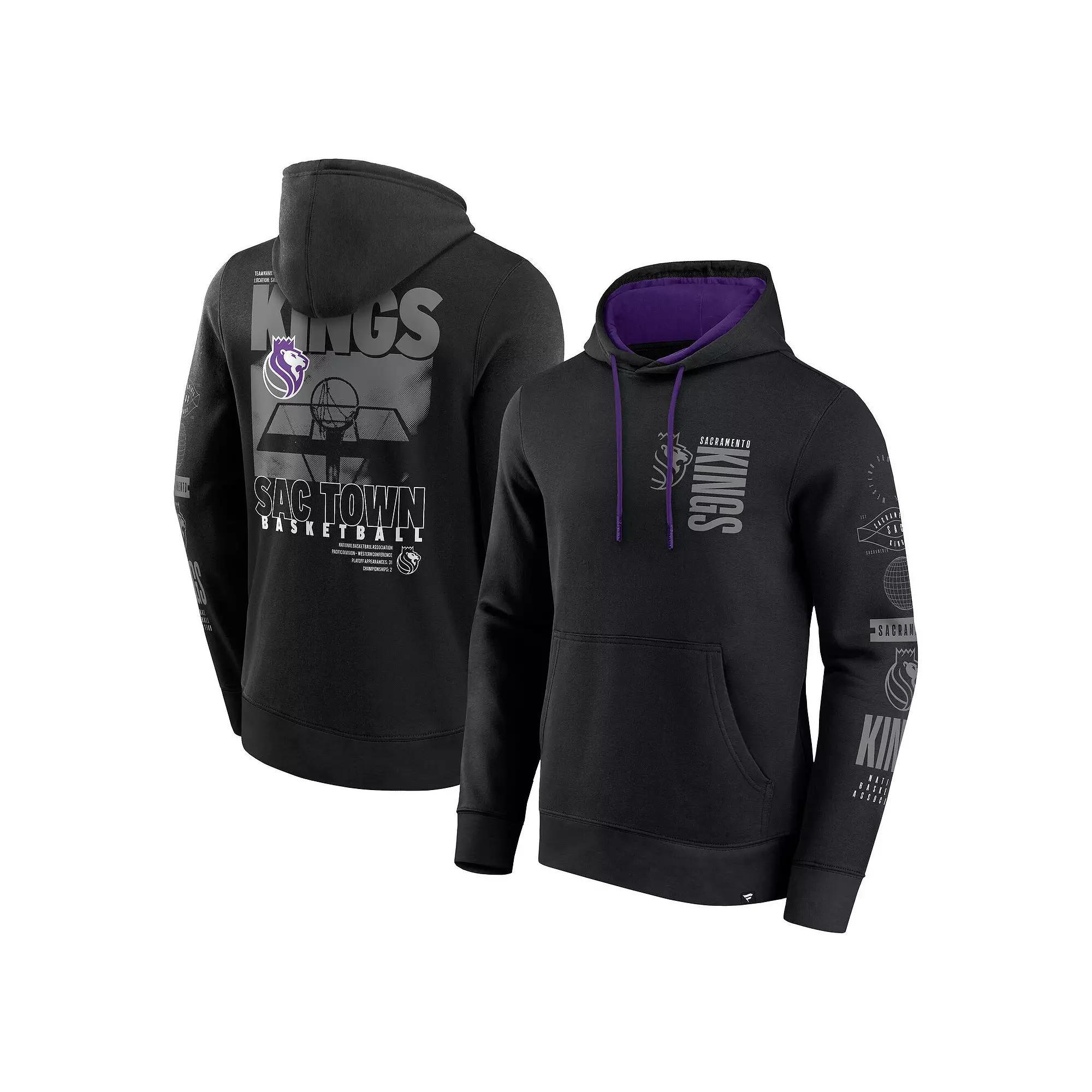 Men's Fanatics Black Sacramento Kings Game Time Crossover Pullover Hoodie,  Product Image